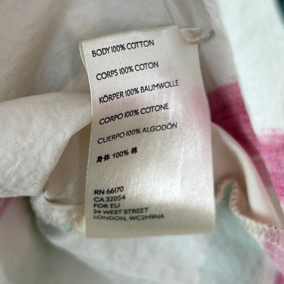 Anthropologie Aimee Clarke Art Brushstroke Button Back Puff Sleeve Top Womens XS - Picture 9 of 16